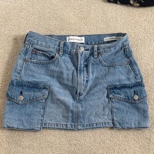 Denim Forum 90s mid rise Light Blue Mini Skirt 27